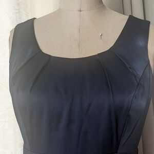 Navy Blue Dress Pleated Sleeveless Formal